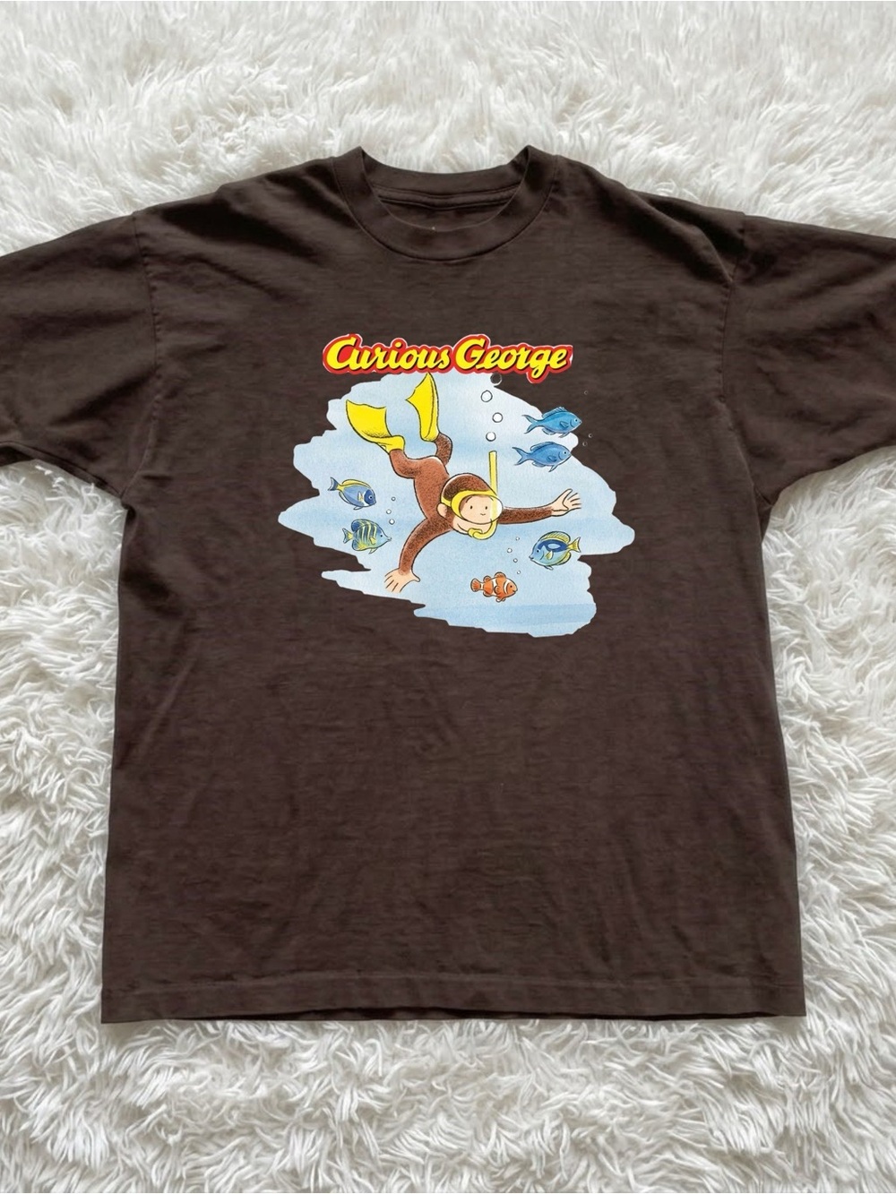 Gildan Brown Scuba Monkey Graphic Tee